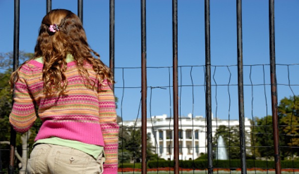 Next Generation Stepping Up Generation - Student in front of White House